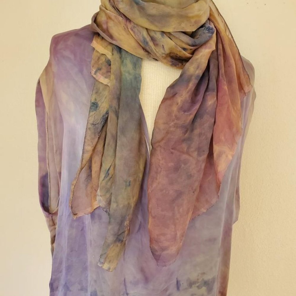 NEW Painted Vince Silk Popover blouse Shirt V-neck blue gray purple ivory poppy